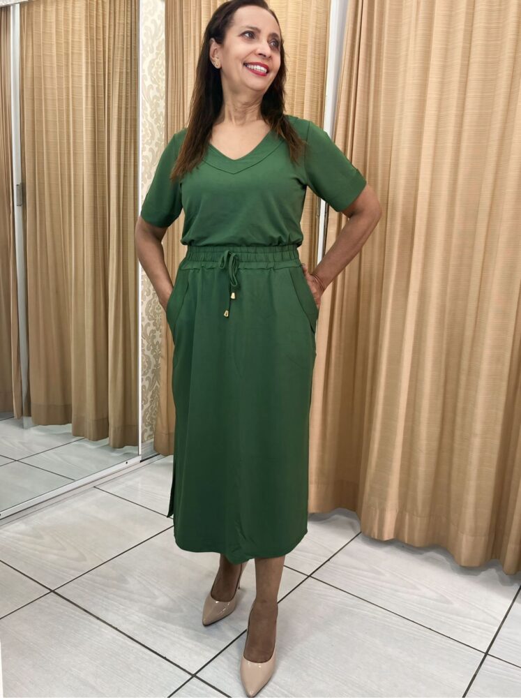 Conjunto de saia midi